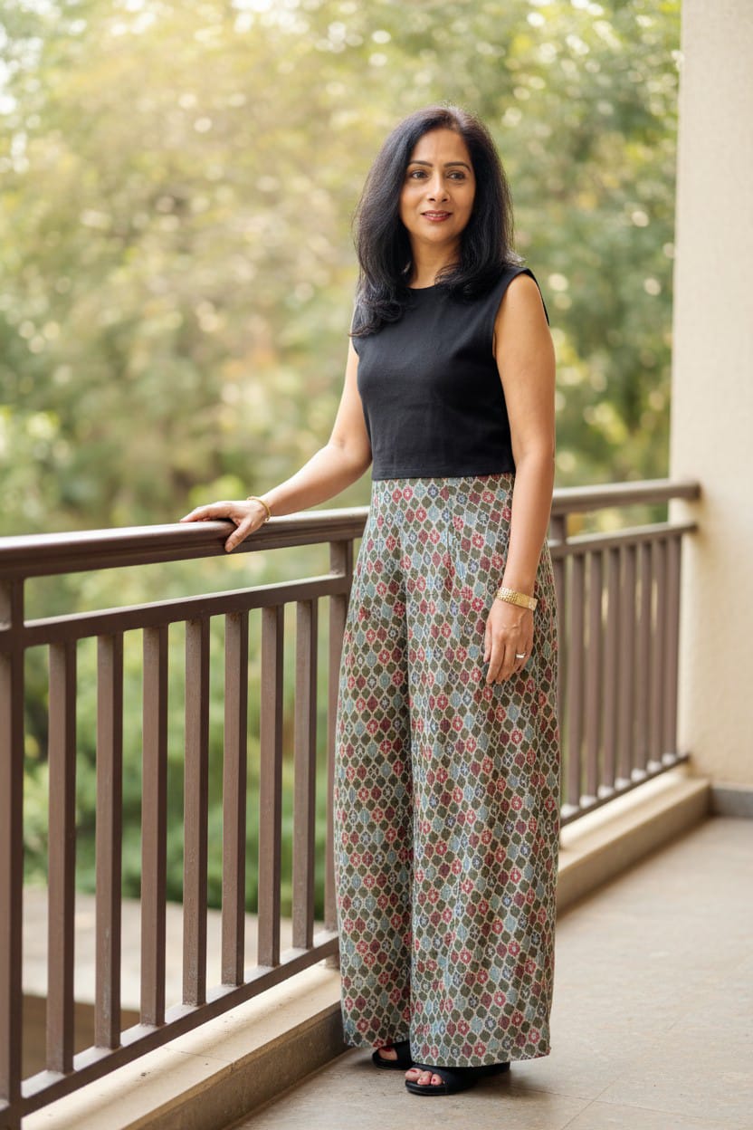 Flared Printed Palazzo