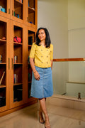 Soft Mustard Yellow Button Down Top