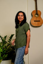Olive Green Relaxed Button Shirt