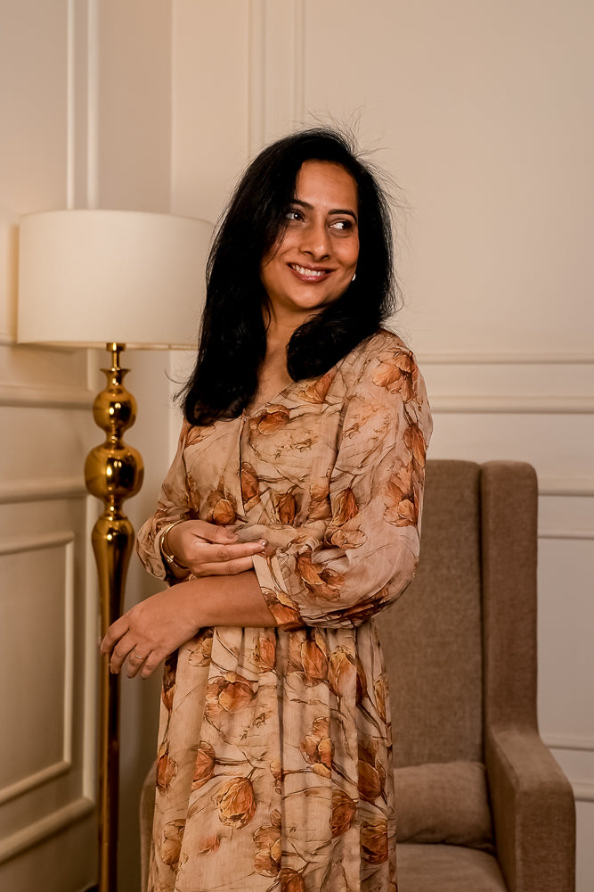 Soft Floral A-line Dress