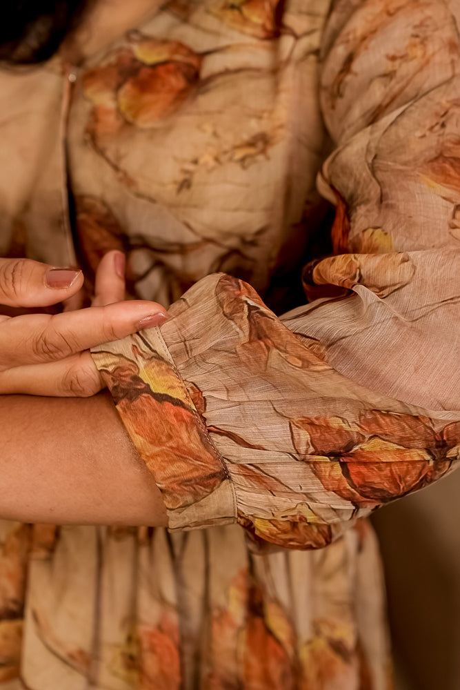 Soft Floral A-line Dress