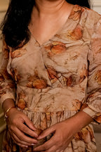 Soft Floral A-line Dress