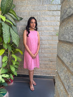 Blush Pink Embellished Shift Dress